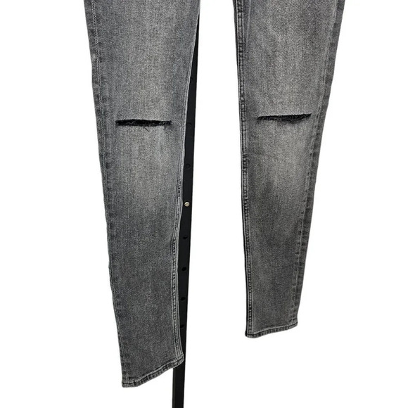 All Saints Womens Grace Slashed  Skinny Jeans Gray Wash Size 24 - Picture 8 of 10